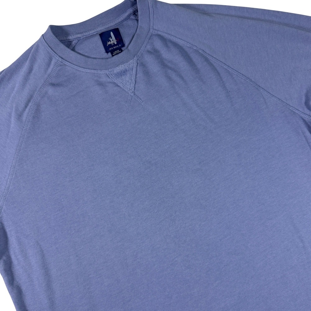 Johnnie-O Pamlico Crewneck Sweatshirt Mens Large Periwinkle Blue Raglan Pullover